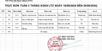 Thực đơn