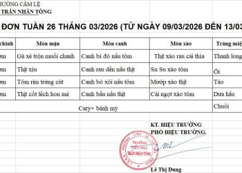 THỰC ĐƠN TUẦN 26 – NĂM HỌC 2025-2026